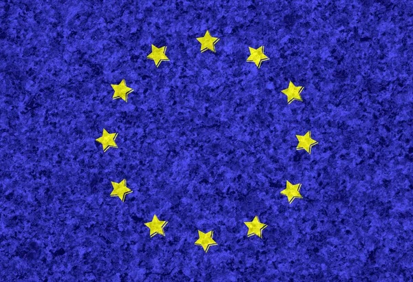 Цветной Флаг Текстуры Европы — стоковое фото