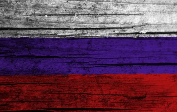 Bandera Rusia Con Textura Colorida —  Fotos de Stock