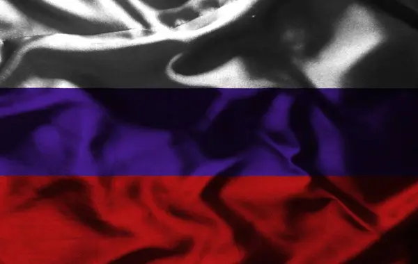 Bandera Rusia Con Textura Colorida — Foto de Stock