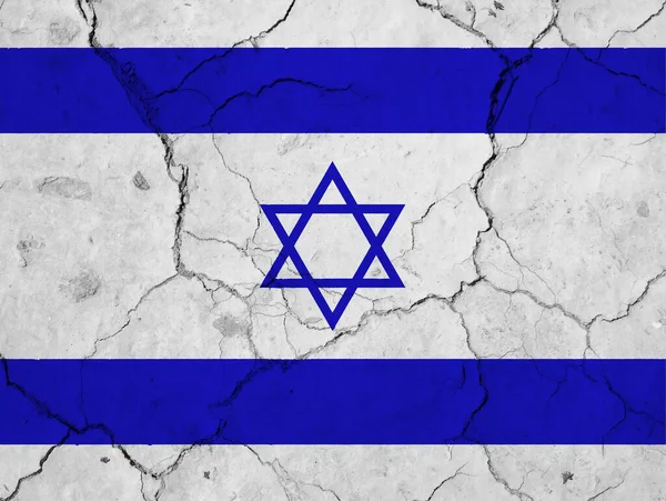 Kleurrijke Vlag Van Israël Textuur — Stockfoto