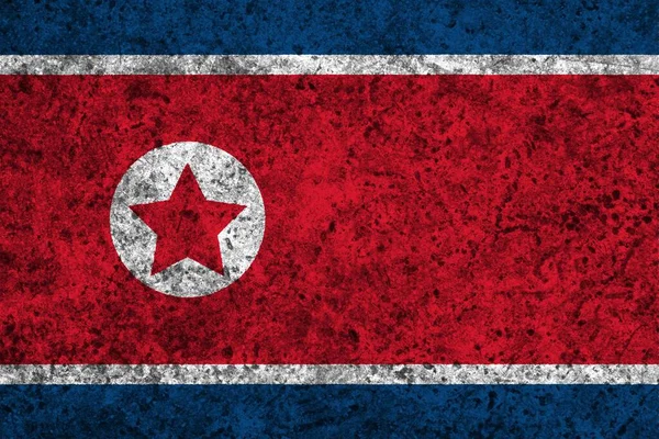 Colorful Texture North Korea Flag — Stock Photo, Image