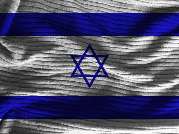 Kleurrijke Vlag Van Israël Textuur — Stockfoto