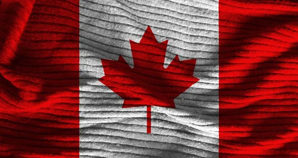 Kleurrijke Textuur Van Vlag Van Canada — Stockfoto