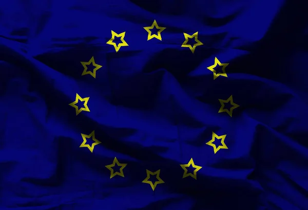 欧洲纹理彩旗 — 图库照片