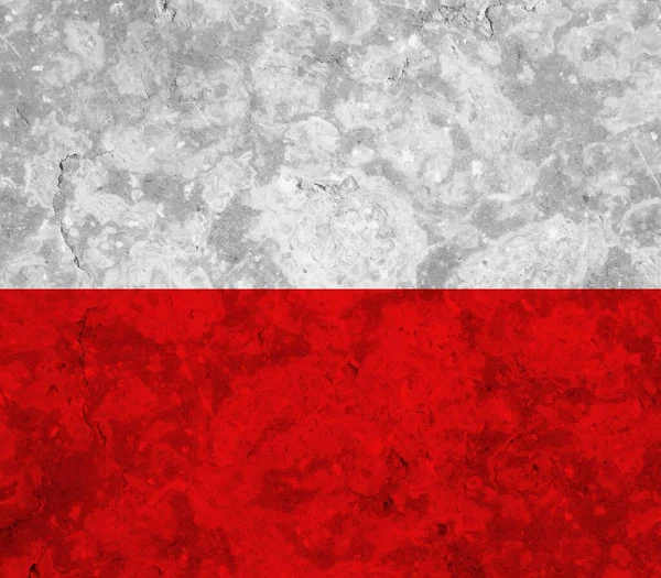 Bandera Polonia Con Textura Color — Foto de Stock