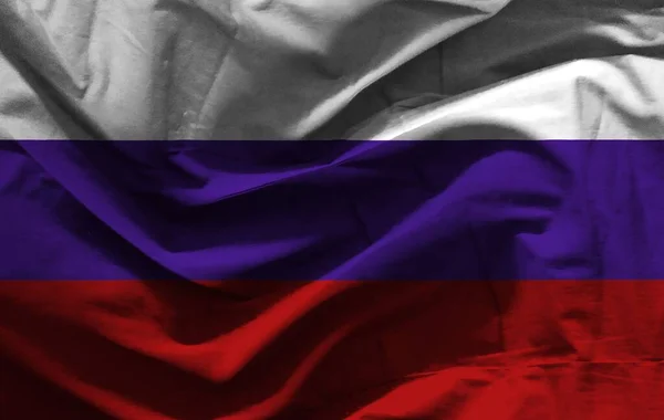 Russische Flagge Mit Bunter Textur — Stockfoto