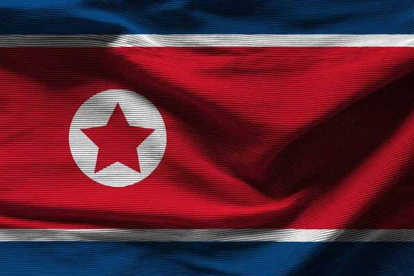 Textura Colorida Bandera Corea Del Norte — Foto de Stock
