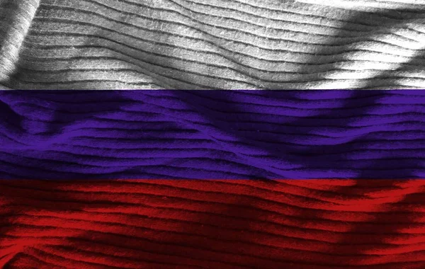 Drapeau Russe Avec Texture Colorée — Photo