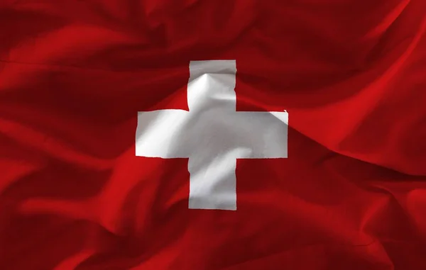 Textura Colorida Bandera Suiza —  Fotos de Stock