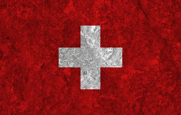 Textura Colorida Bandera Suiza —  Fotos de Stock