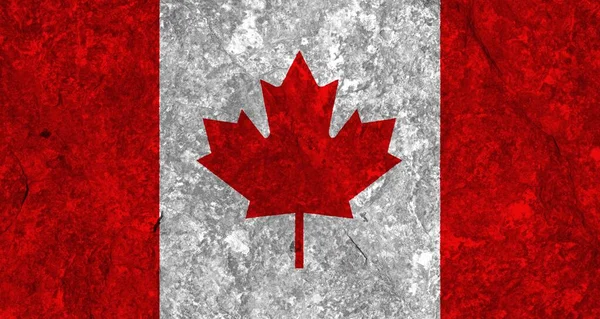 Bunte Textur Der Flagge Von Kanada — Stockfoto