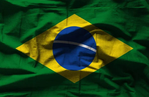 Kolorowa Flaga Brazylijskiej Tekstury — Zdjęcie stockowe