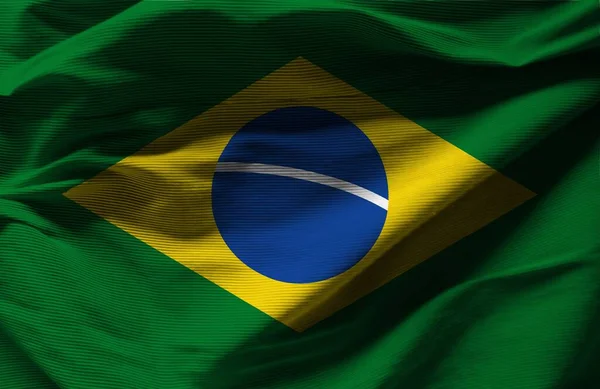 Kleurrijke Vlag Van Braziliaanse Textuur — Stockfoto