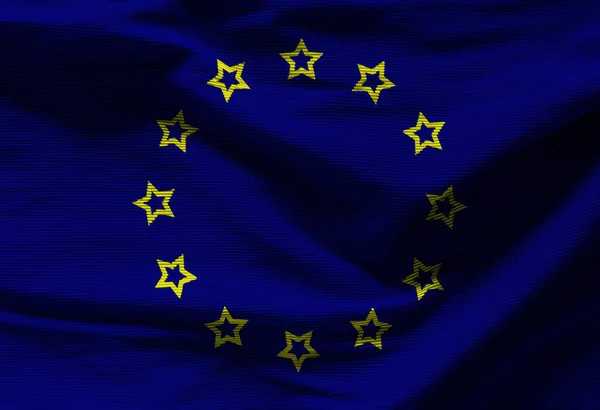 Farbige Flagge Von Europa Textur — Stockfoto