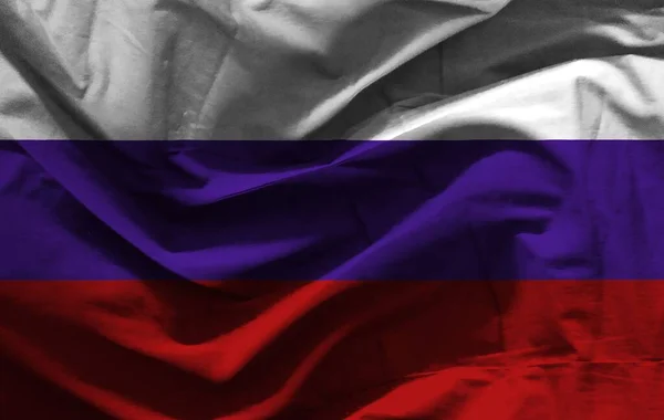 色泽艳丽的俄罗斯国旗 — 图库照片