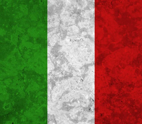 Italien Flagge Mit Farbiger Textur — Stockfoto