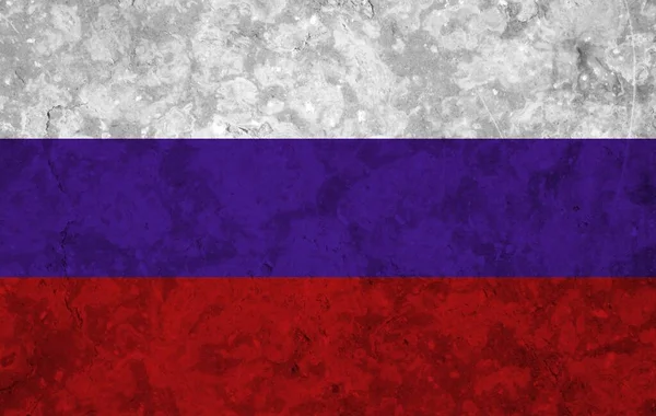 Bandera Rusia Con Textura Colorida — Foto de Stock