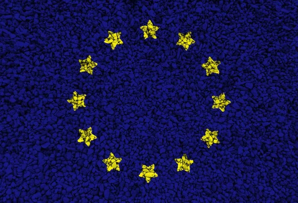 Цветной Флаг Текстуры Европы — стоковое фото