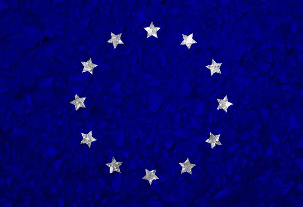 Χρωματιστή Σημαία Της Υφής Της Ευρώπης — Φωτογραφία Αρχείου