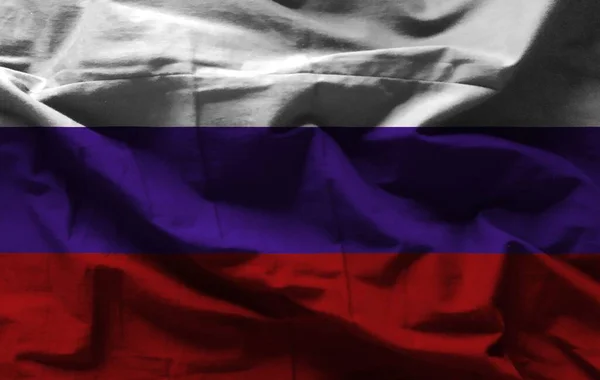 Bandera Rusia Con Textura Colorida —  Fotos de Stock