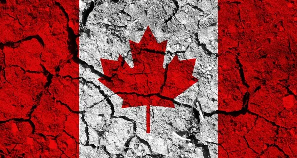 Textura Colorida Bandeira Canadá — Fotografia de Stock