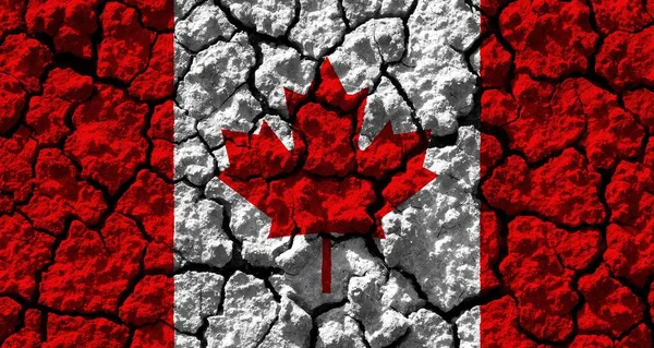 Kleurrijke Textuur Van Vlag Van Canada — Stockfoto