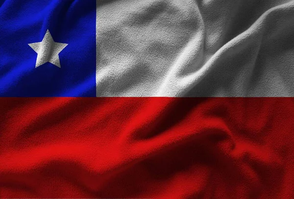 Kolorowe Tekstury Flagi Chile — Zdjęcie stockowe
