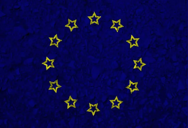 Farbige Flagge Von Europa Textur — Stockfoto