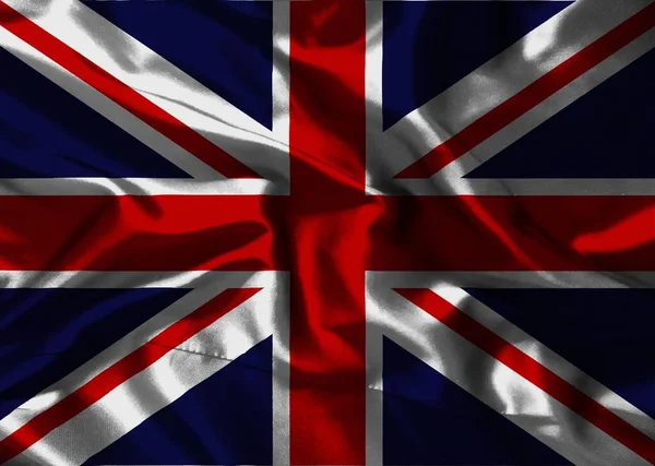 Textur Der Flagge Großbritanniens — Stockfoto