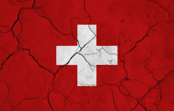 Kolorowe Tekstury Flagi Szwajcarii — Zdjęcie stockowe