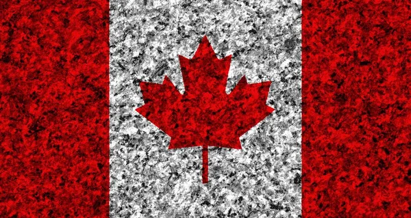 Kleurrijke Textuur Van Vlag Van Canada — Stockfoto