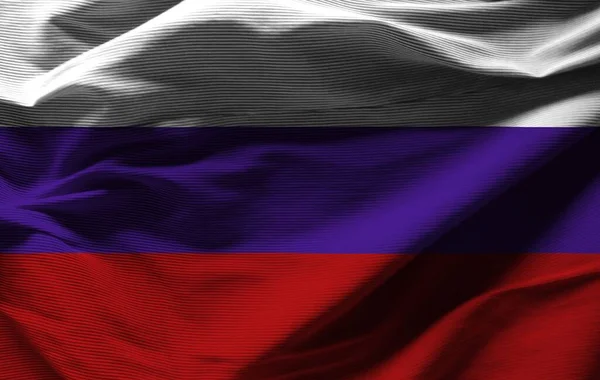 Bandera Rusia Con Textura Colorida —  Fotos de Stock