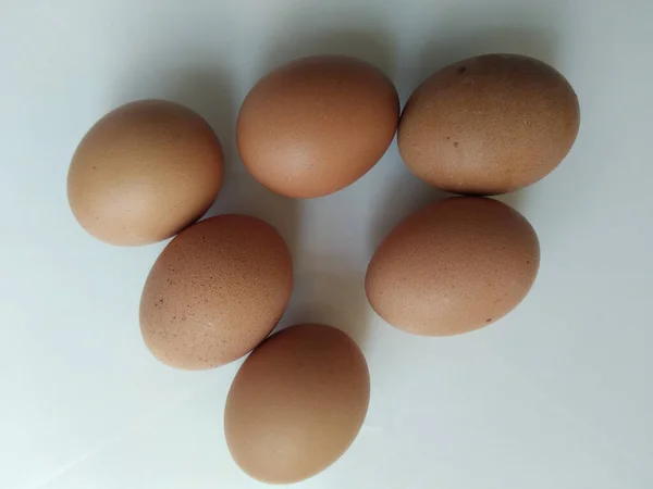 Biologisch Eieren Keukenachtergrond — Stockfoto