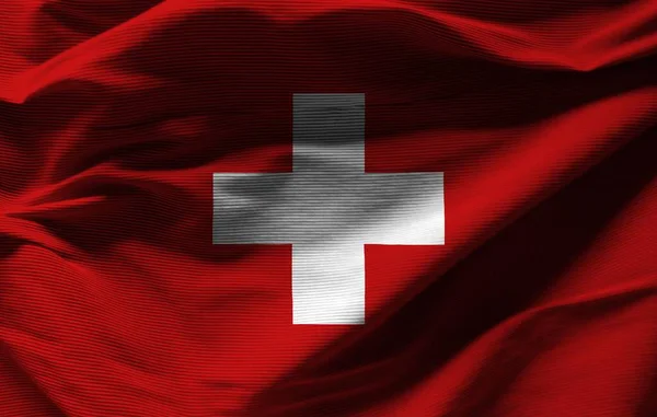 Textura Colorida Bandera Suiza —  Fotos de Stock