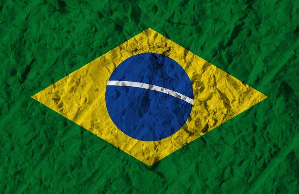 Colorful Flag Brazil Texture — Stok fotoğraf