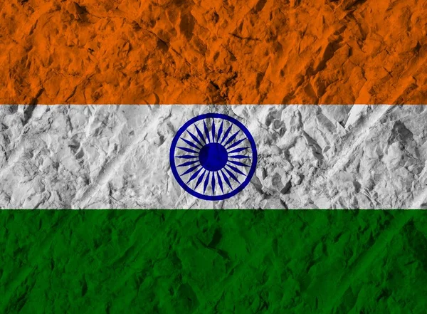 Kolorowe Tekstury Flagi Indyjskiej — Zdjęcie stockowe