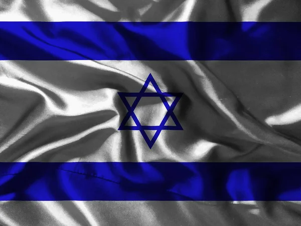 Kleurrijke Vlag Van Israël Textuur — Stockfoto