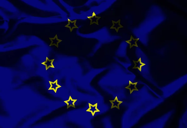 Gekleurde Vlag Van Europa Textuur — Stockfoto