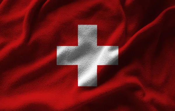 Textura Colorida Bandera Suiza —  Fotos de Stock