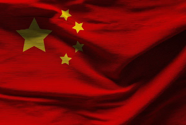 Kleurrijke Textuur Van Vlag Van China — Stockfoto