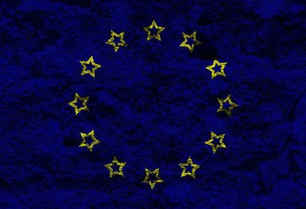 Farbige Flagge Von Europa Textur — Stockfoto