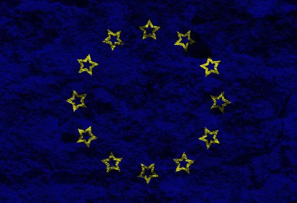 Colored Flag Europe Texture — Stok fotoğraf