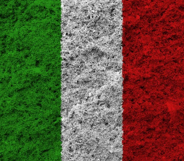 带有彩色纹理的意大利国旗 — 图库照片