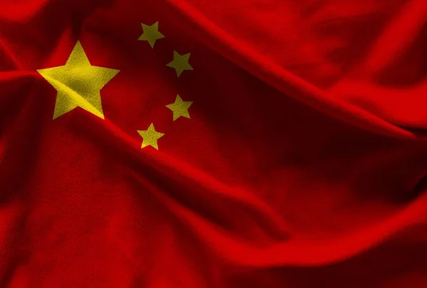 Bunte Textur Der Flagge Von China — Stockfoto