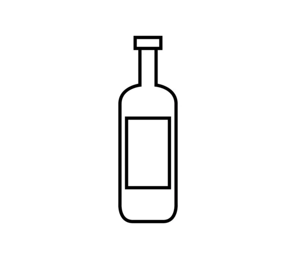 Icône Bouteille Vin Illustration Vectorielle — Image vectorielle