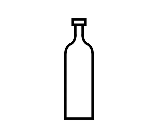 Icône Bouteille Vin Illustration Vectorielle — Image vectorielle