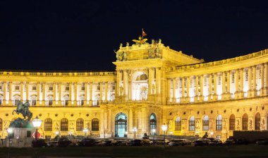 Gece, Avusturya Viyana Hofburg İmparatorluk Sarayı.