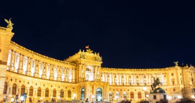 The Vienna Hofburg imperial palace at night,Austria. clipart
