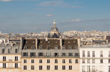 Panoramik Paris evlere, Paris, Fransa.