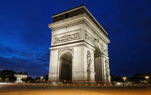 The Triumphal Arch in evening, Paris, France. — Stock Photo, Image
